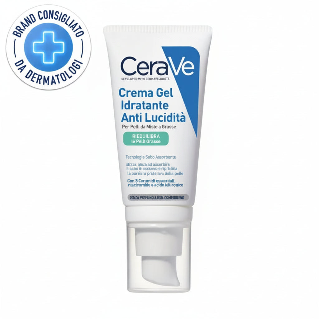 Cerave Crema Viso Gel Idratante Anti Lucidità per Pelli Grasse 52 ml