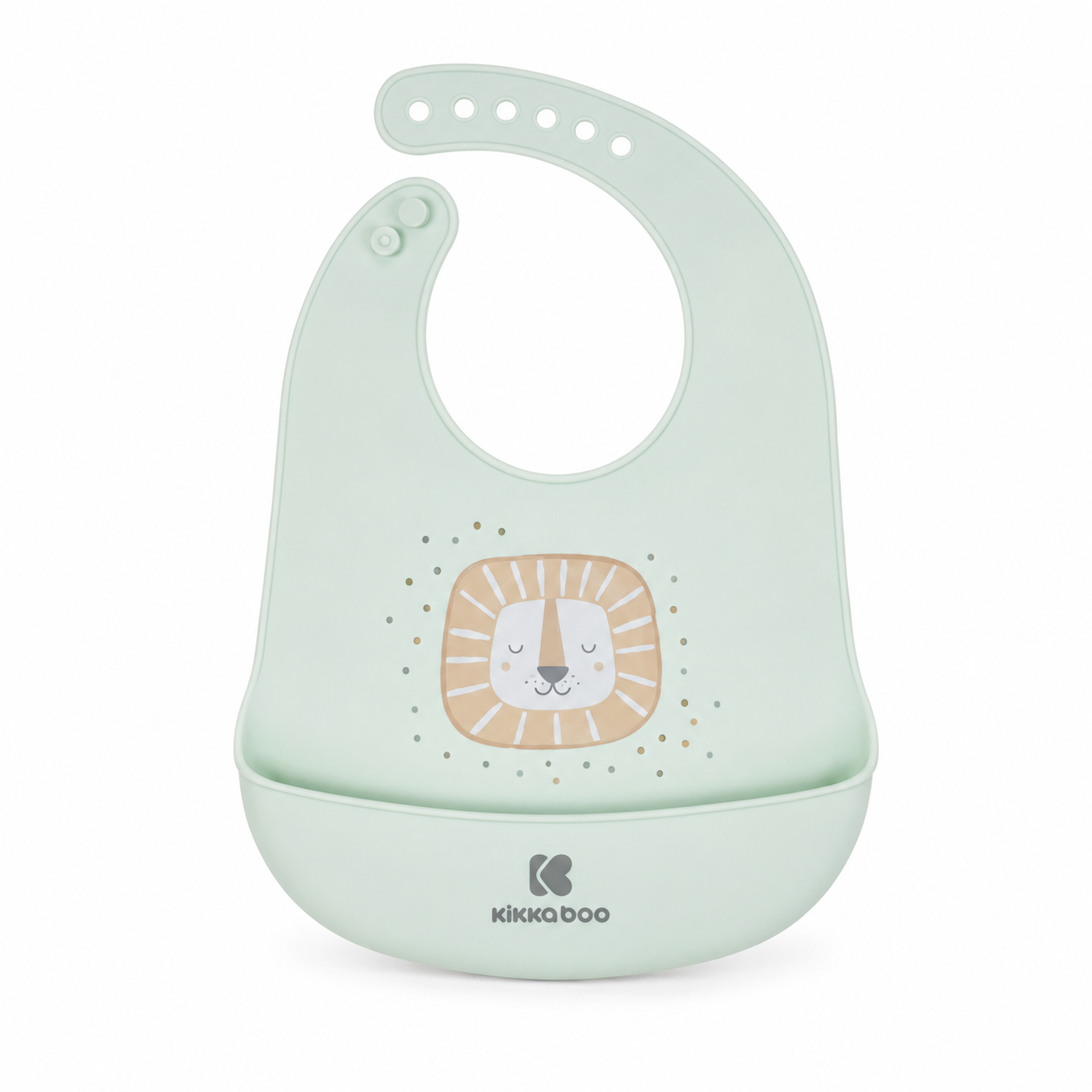 Kikka boo bavaglino in silicone savana verde 4M+