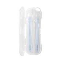 Kikka booh cucchiaio silicone grigio 4M+ 2pz
