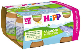 Hipp omogeneizzato salmone con verdure 4x80g
