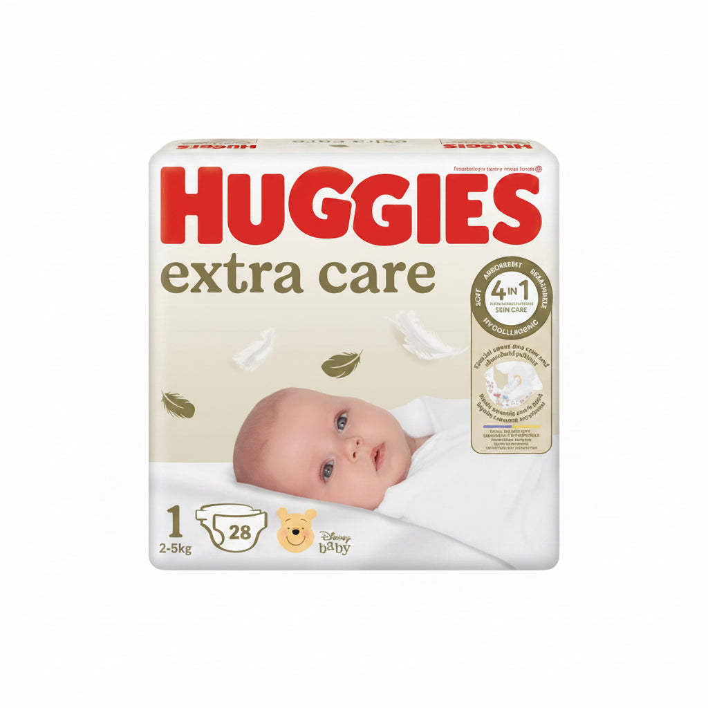 Huggies Extra care Pannolini Taglia 1 2-5kg 28pz