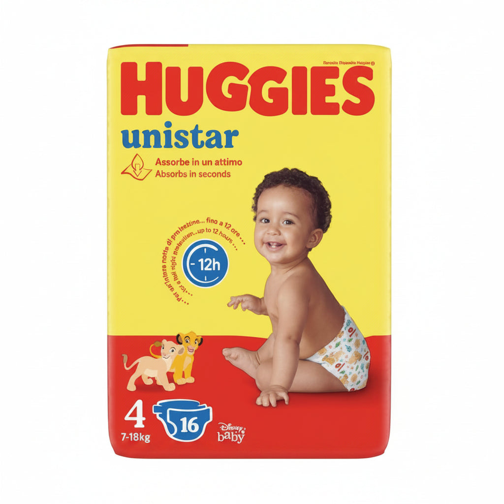Huggies Unistar Pannolini Taglia 4 7-18kg 16pz