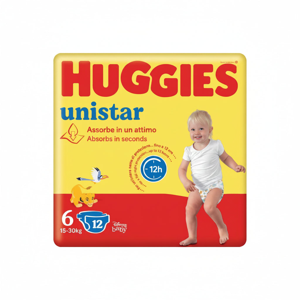Huggies Unistar Pannolini Taglia 6 15-30kg 12pz