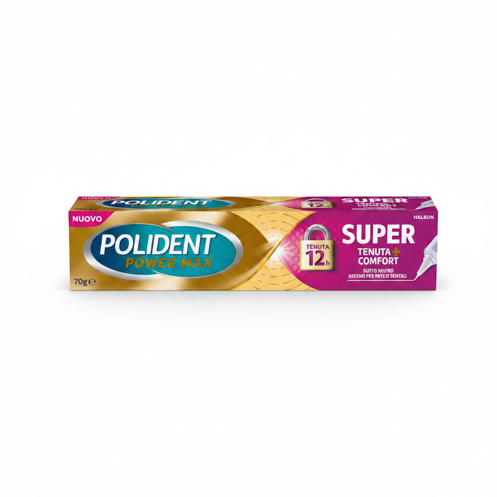 Polident Super Tenuta Comfort Crema per Dentiere Gusto Neutro 70g