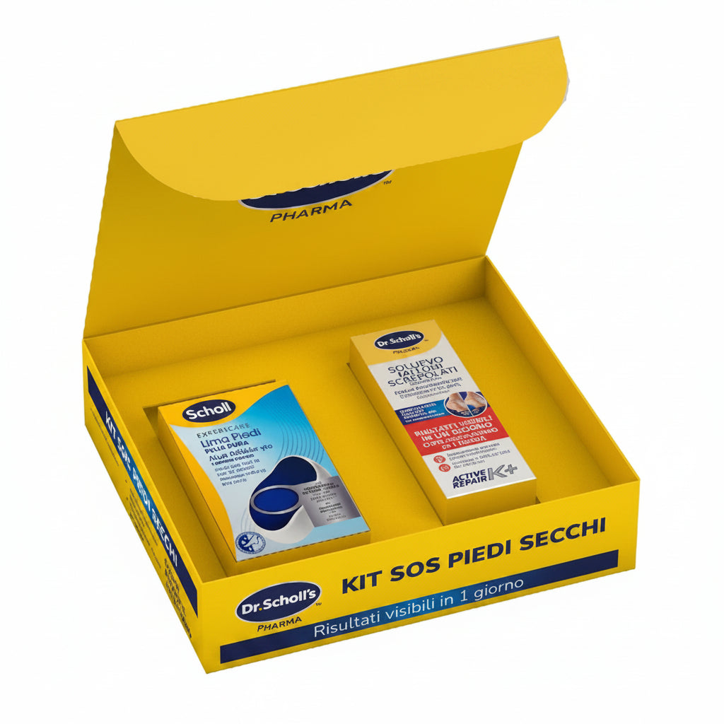 Dr.Scholl's Kit SOS Piedi Secchi Lima + Crema 60ml