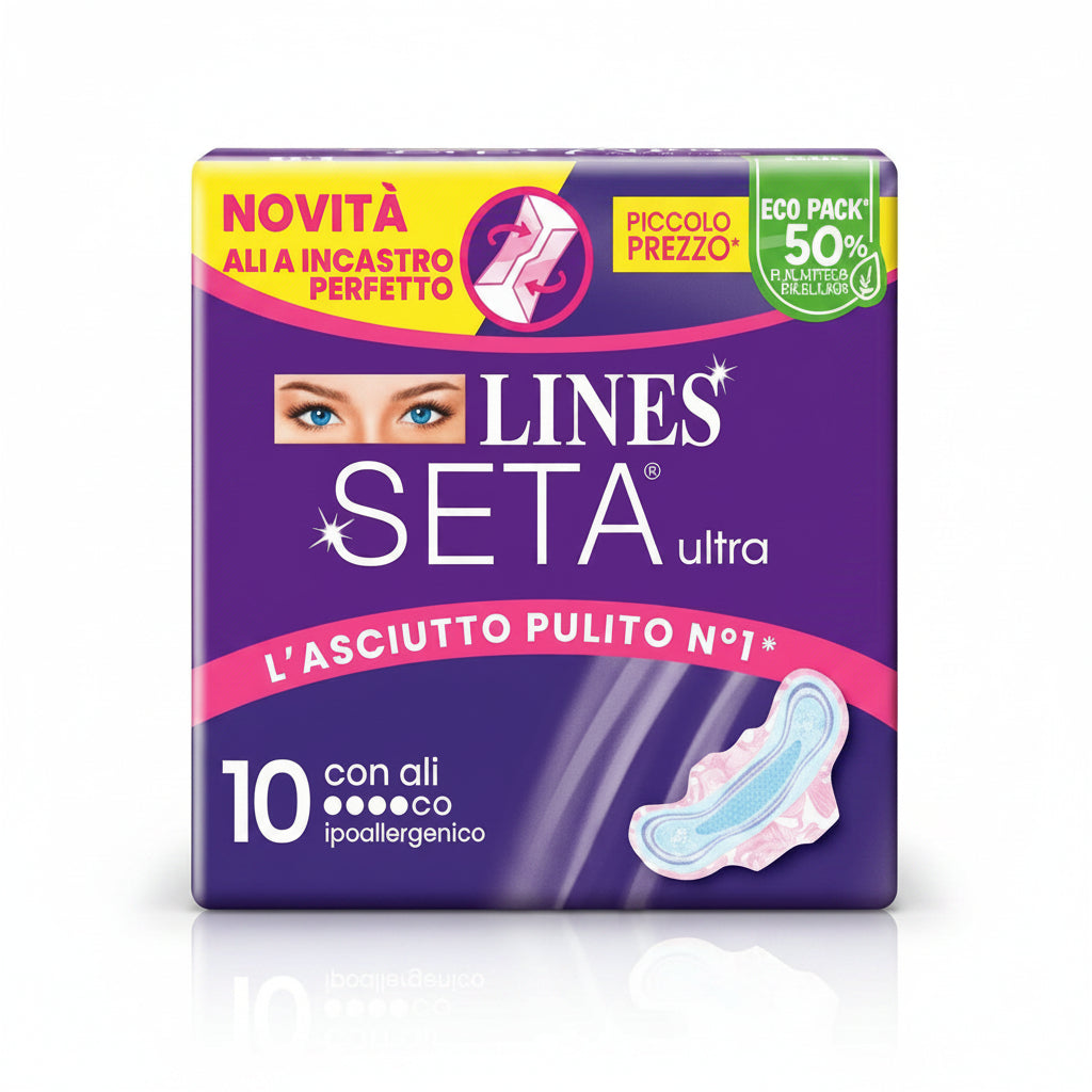 Lines Seta ultra assorbenti con ali 10pz