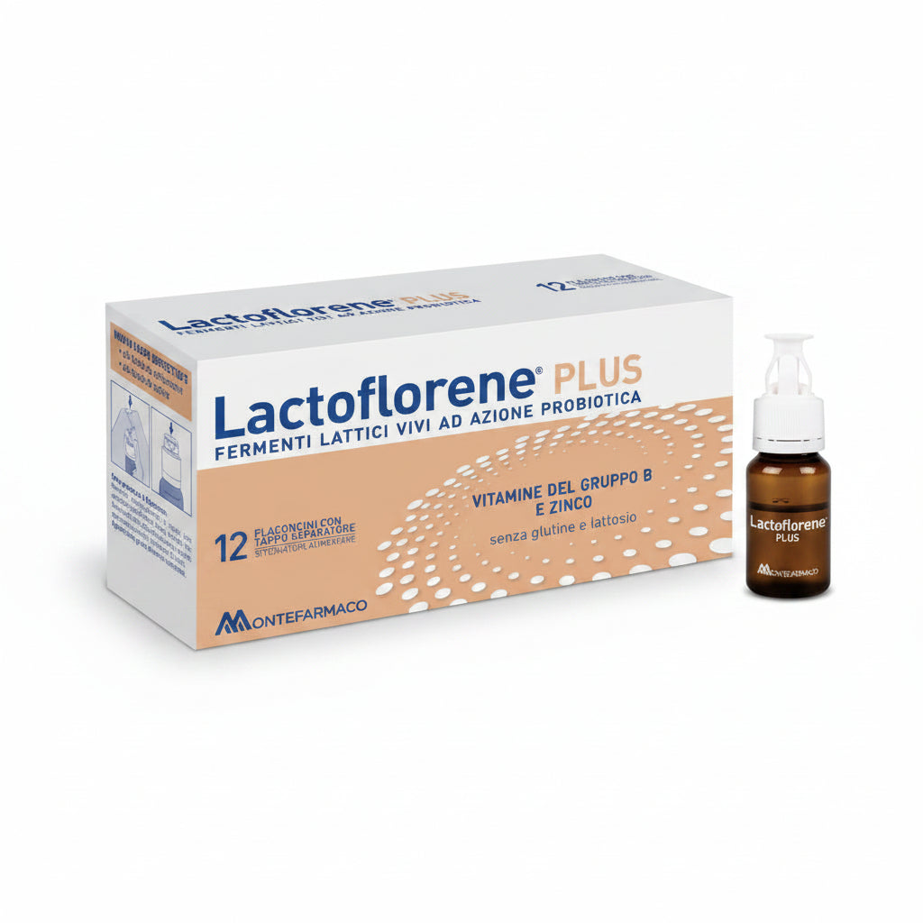 Lactoflorene Plus Probiotici Vitamine Gruppo B 12 flaconcini