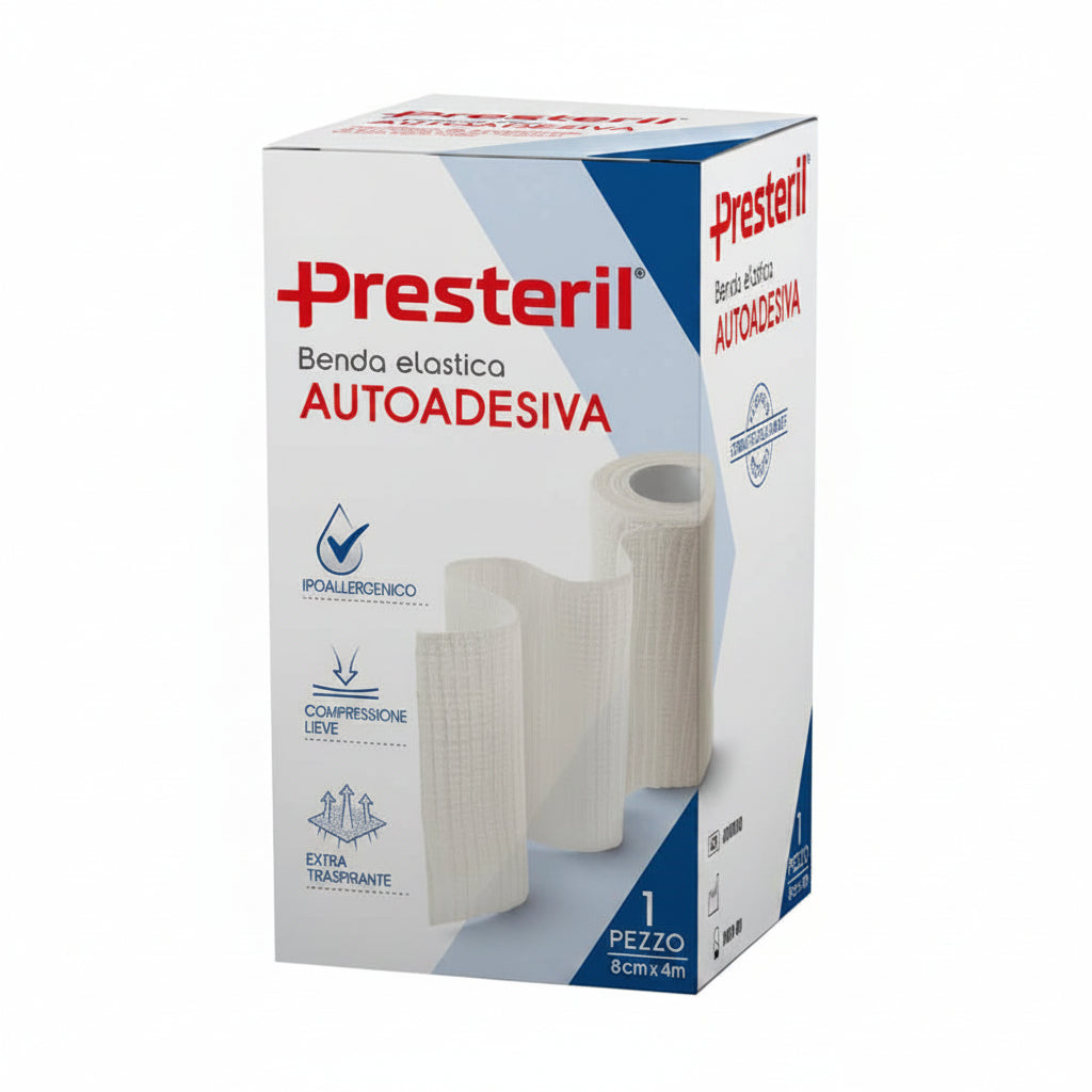 Presteril Benda Elastica Autoadesiva 8cmx4m 1pz