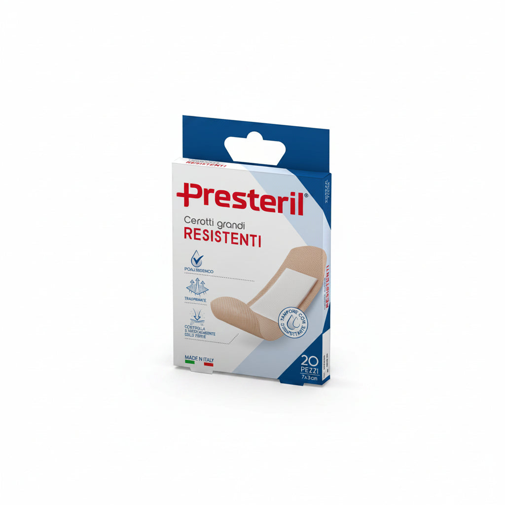 Presteril Cerotti Grandi Resistenti 7x3cm 20pz