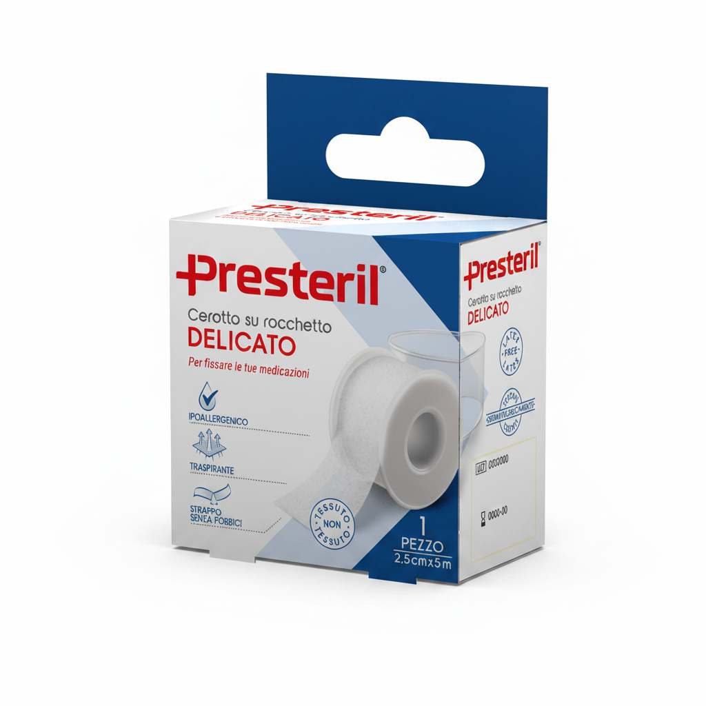 Presteril Cerotto Su Rocchetto Delicato 2.5cmx5m