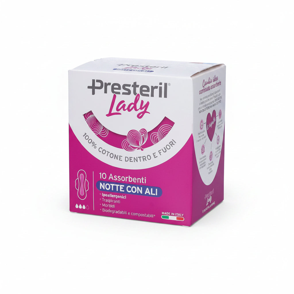 Lady Presteril assorbenti notte con ali 10pz