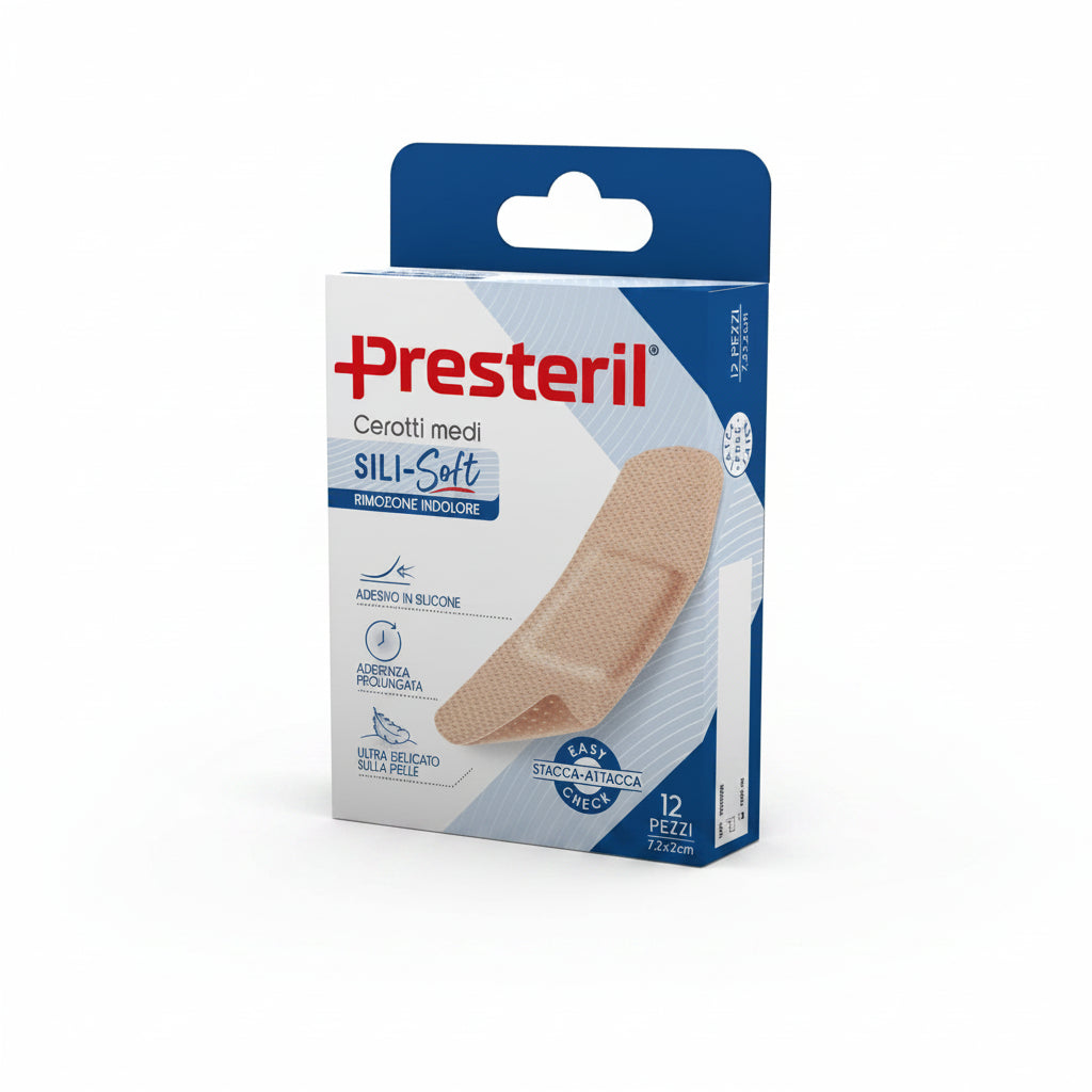 Presteril Cerotti Medi Sili-Soft 7,2x2cm
