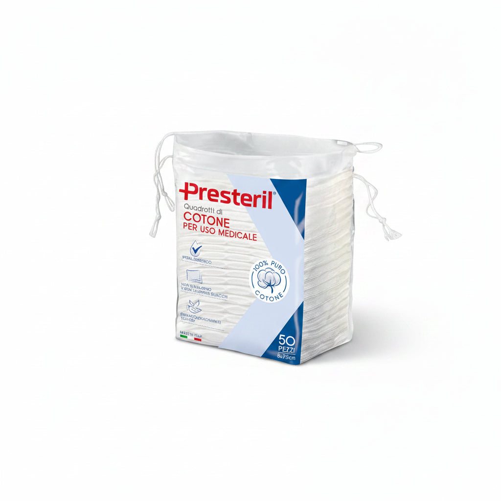 Presteril Quadrotti Di Cotone Medicale 8x7,5cm 50pz