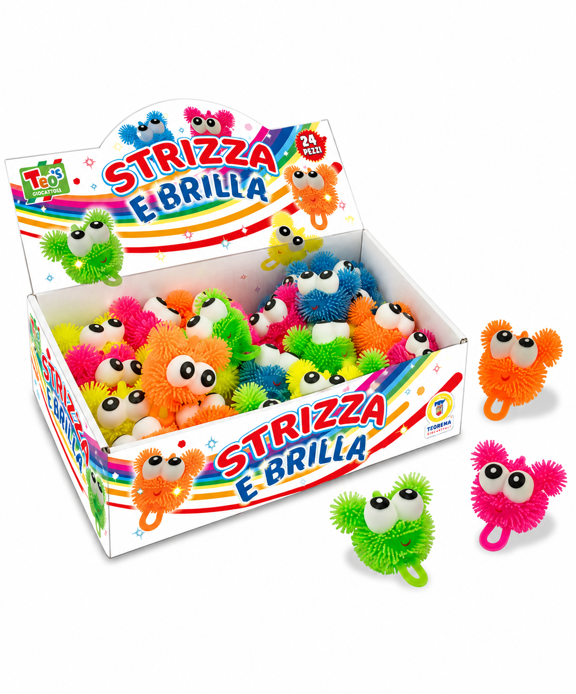 Strizza e brilla palla occhioni luce vari colori