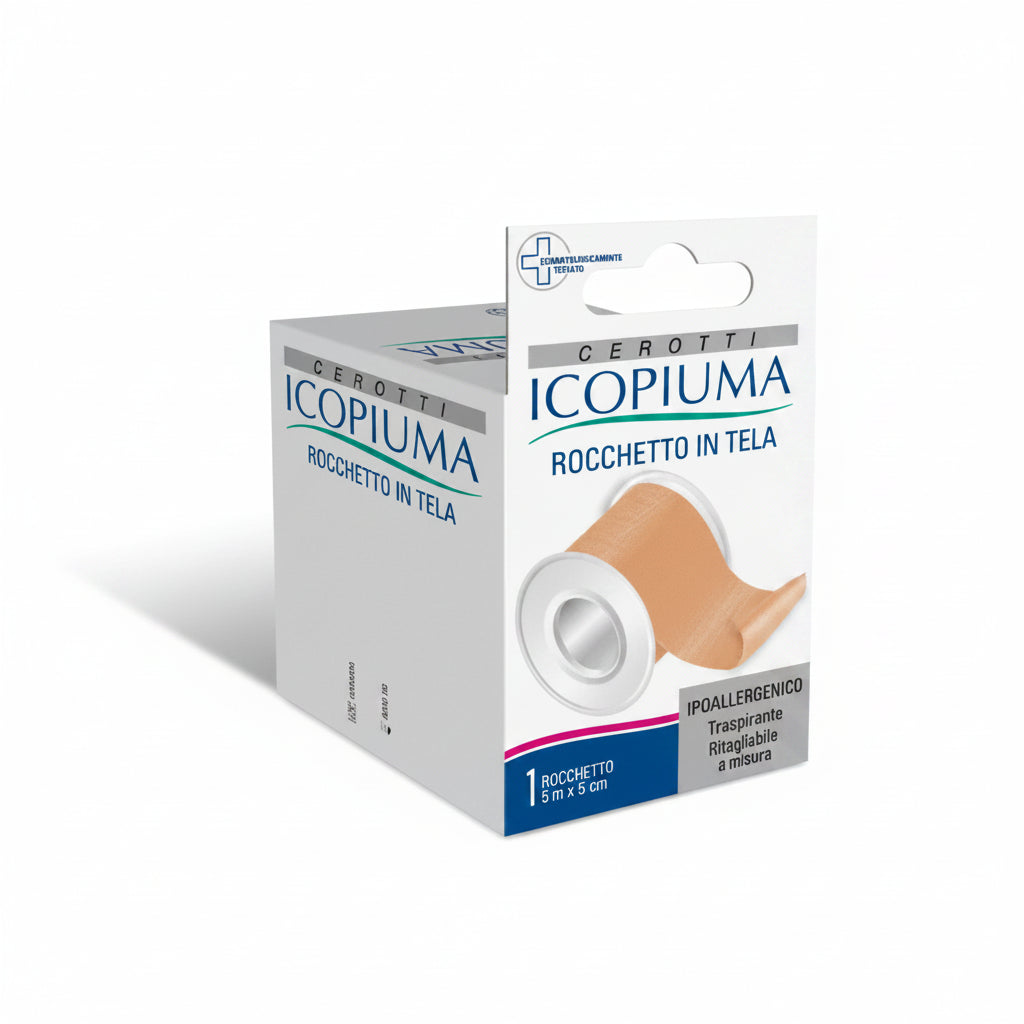 Icopiuma Rocchetto in Tela Ipoallergenico 5mx5cm 1 pz Color Pelle