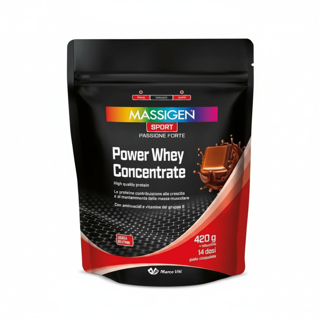 Massigen Sport Power Whey 100% Concentrate Cioccolato 420g