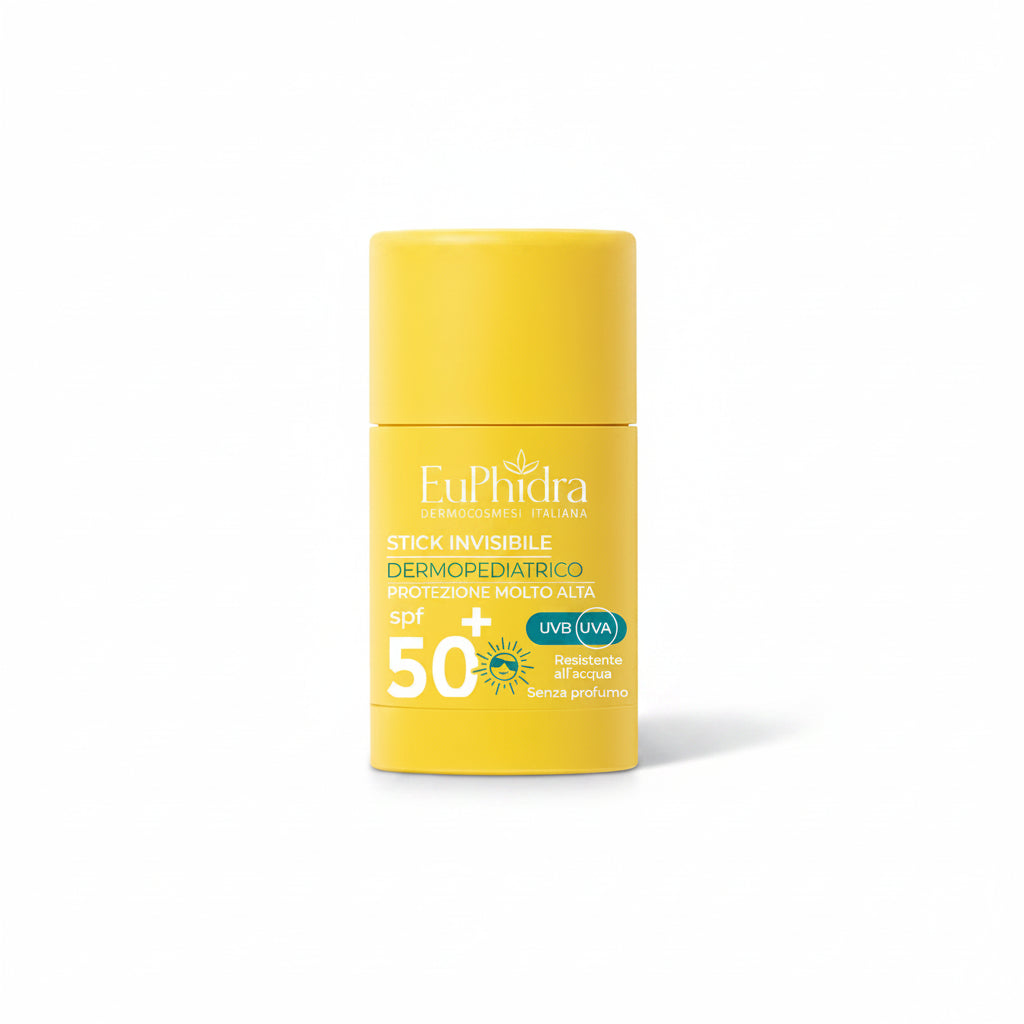 EuPhidra Stick Invisibile Dermopediatrico SPF 50+ per Protezione Solare Bambini Stick 15ml