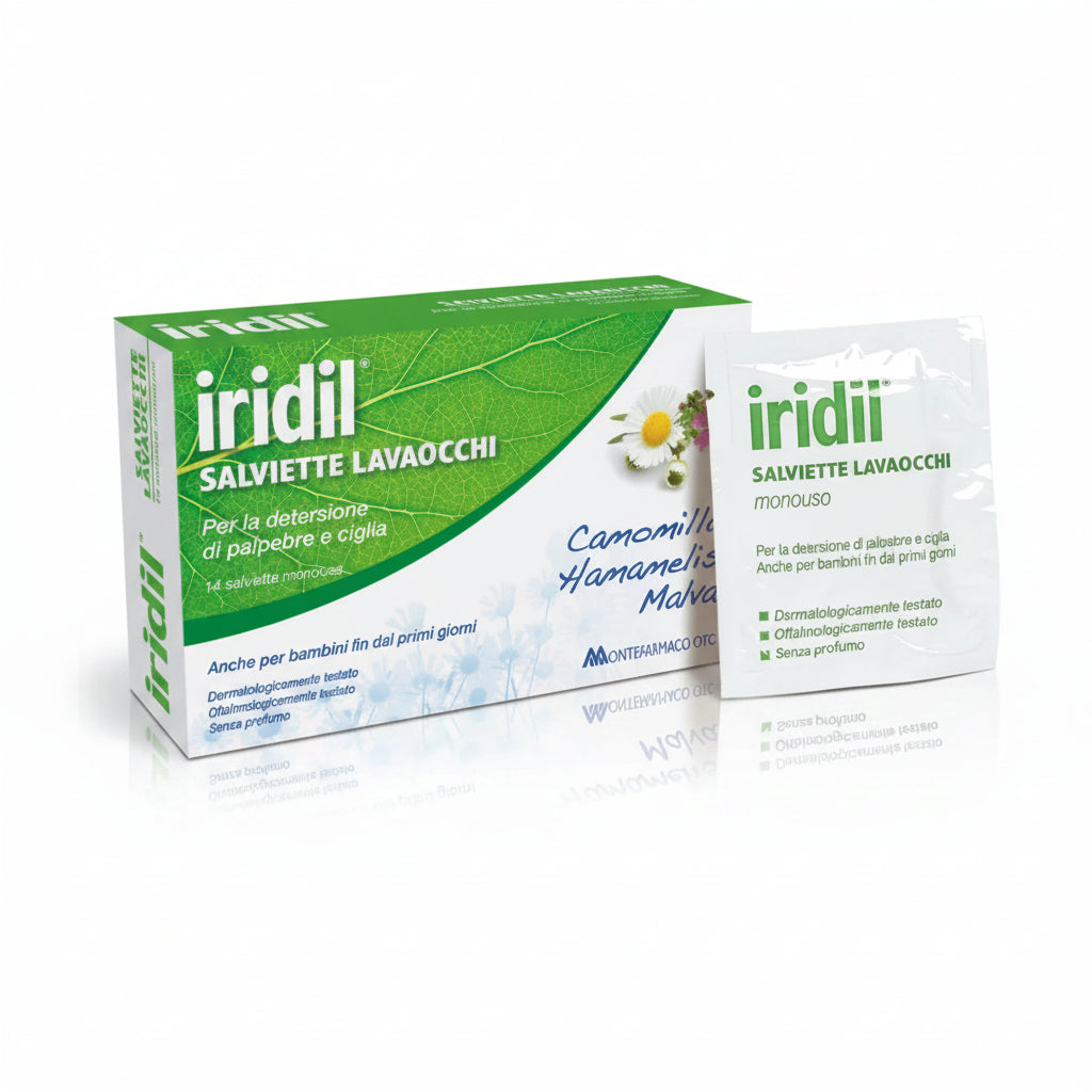 Iridil Salviette Lavaocchi 14pz monouso