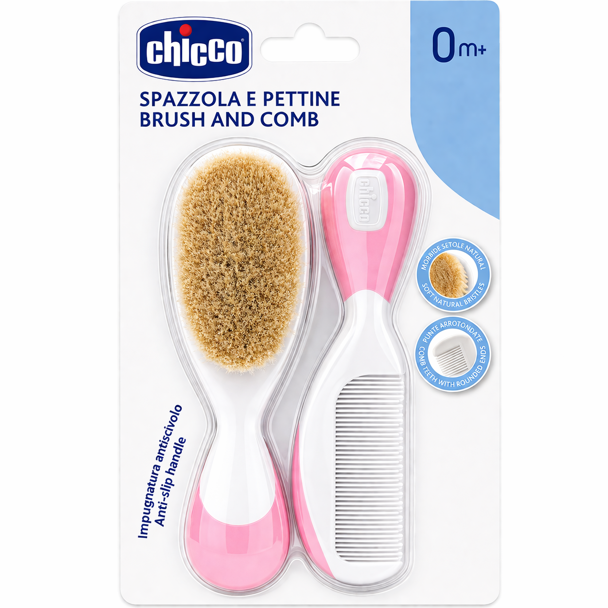 Chicco spazzola e pettine rosa 0M+