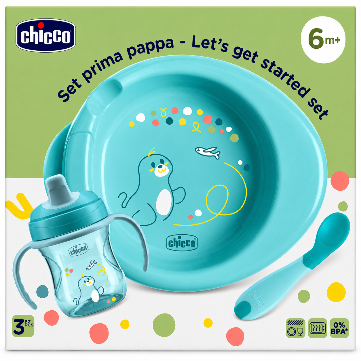 Chicco set pappa azzurro 6M+