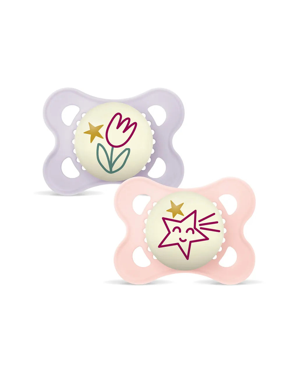 Mam original night 2-6M silicone 2 pz rosa