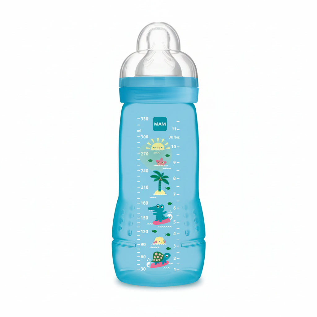 MAM Biberon East Active 4M+ 330ml Azzurro