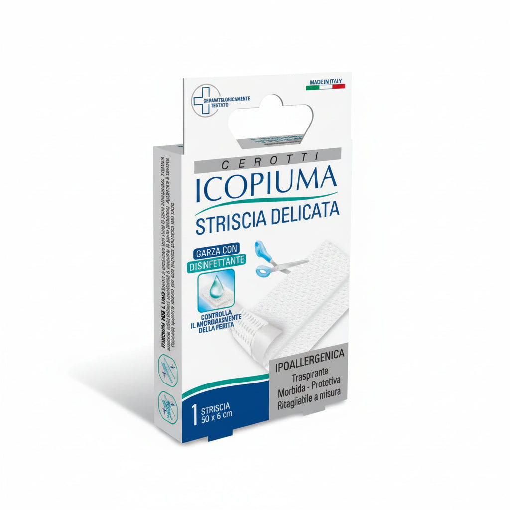 Icopiuma Striscia Delicata Ipoallergenica 50x6cm 1pz Bianco