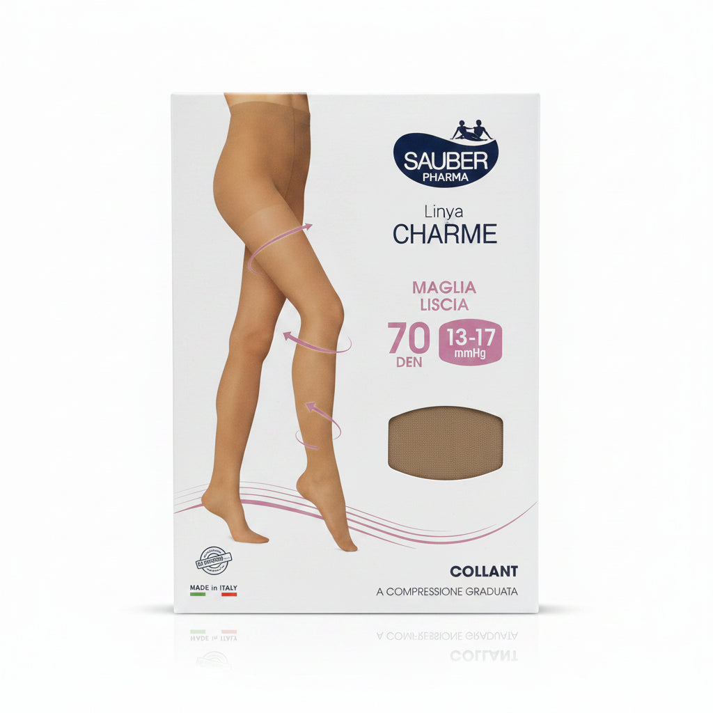 Sauber Collant 70Den 13-17mmHg Nero Taglia 2