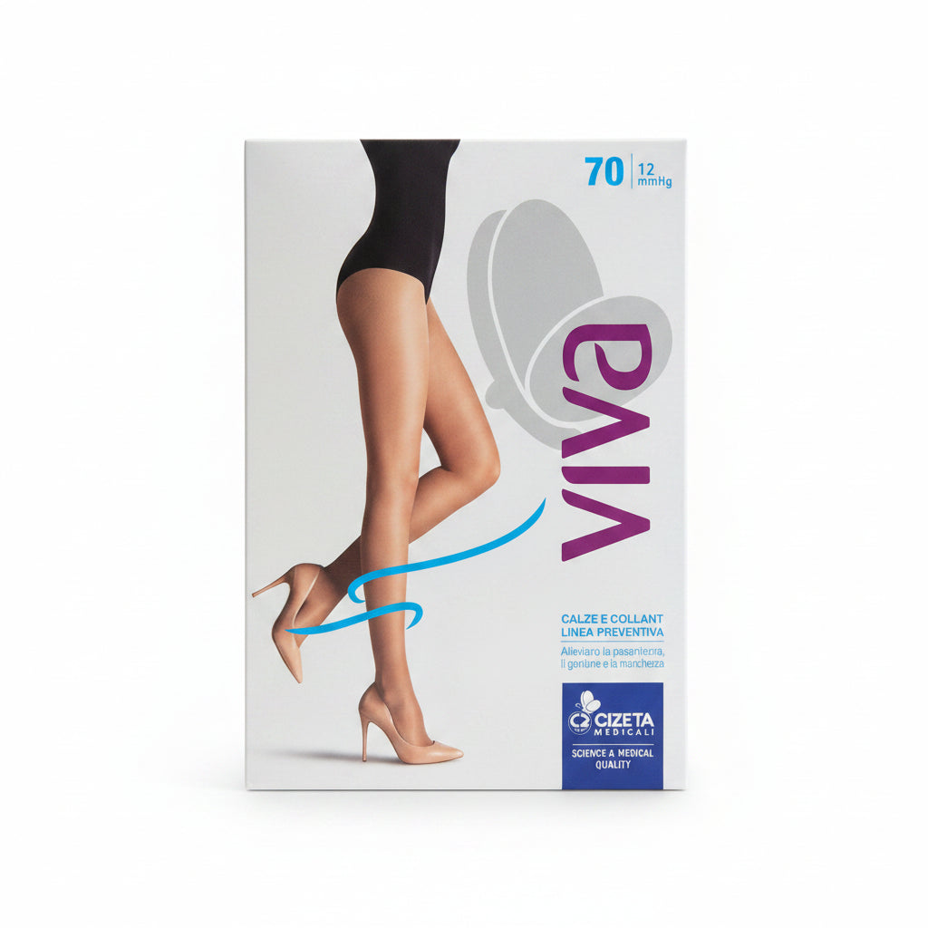 Cizeta Medicali Viva Collant Microf.M.rete 70Den 12mmHg Nero Taglia 2