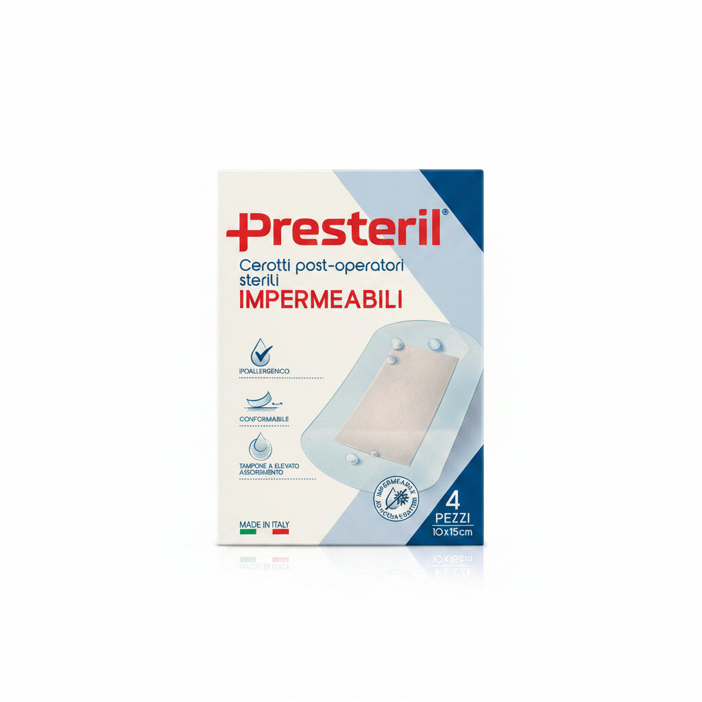Presteril Cerotti Post-Operatori Sterili Impermeabili 10x15cm 4pz