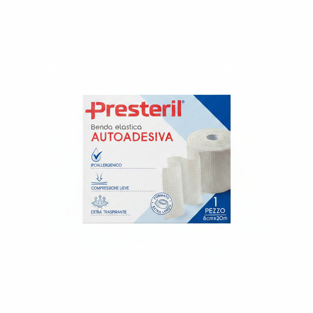 Presteril Benda Elastica Autoadesiva 8cmx20m 1pz
