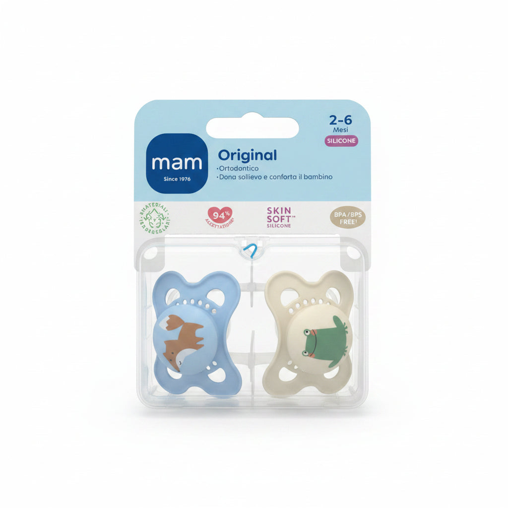 MAM Succhietto Original Silicone 2-6M 2pz