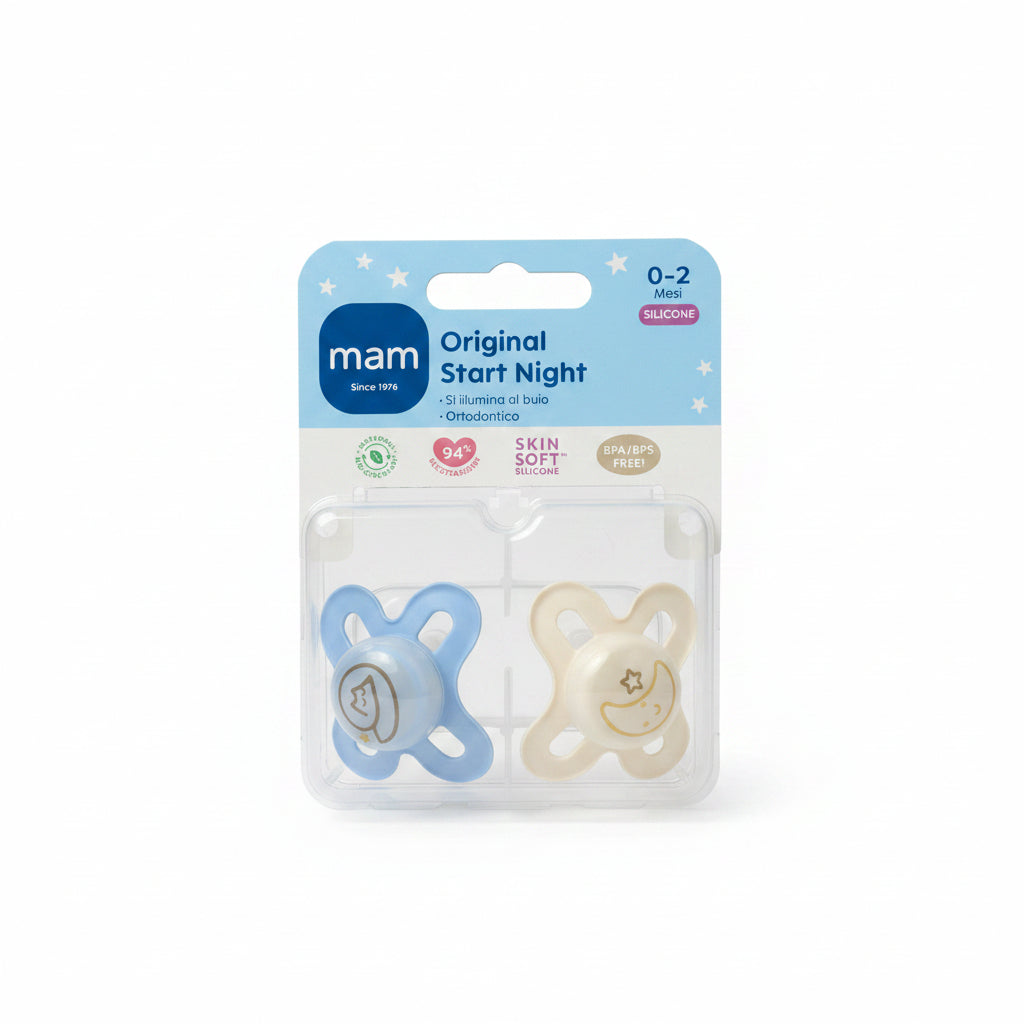 MAM Succhietto Original Start Night Silicone 0-2M 2pz
