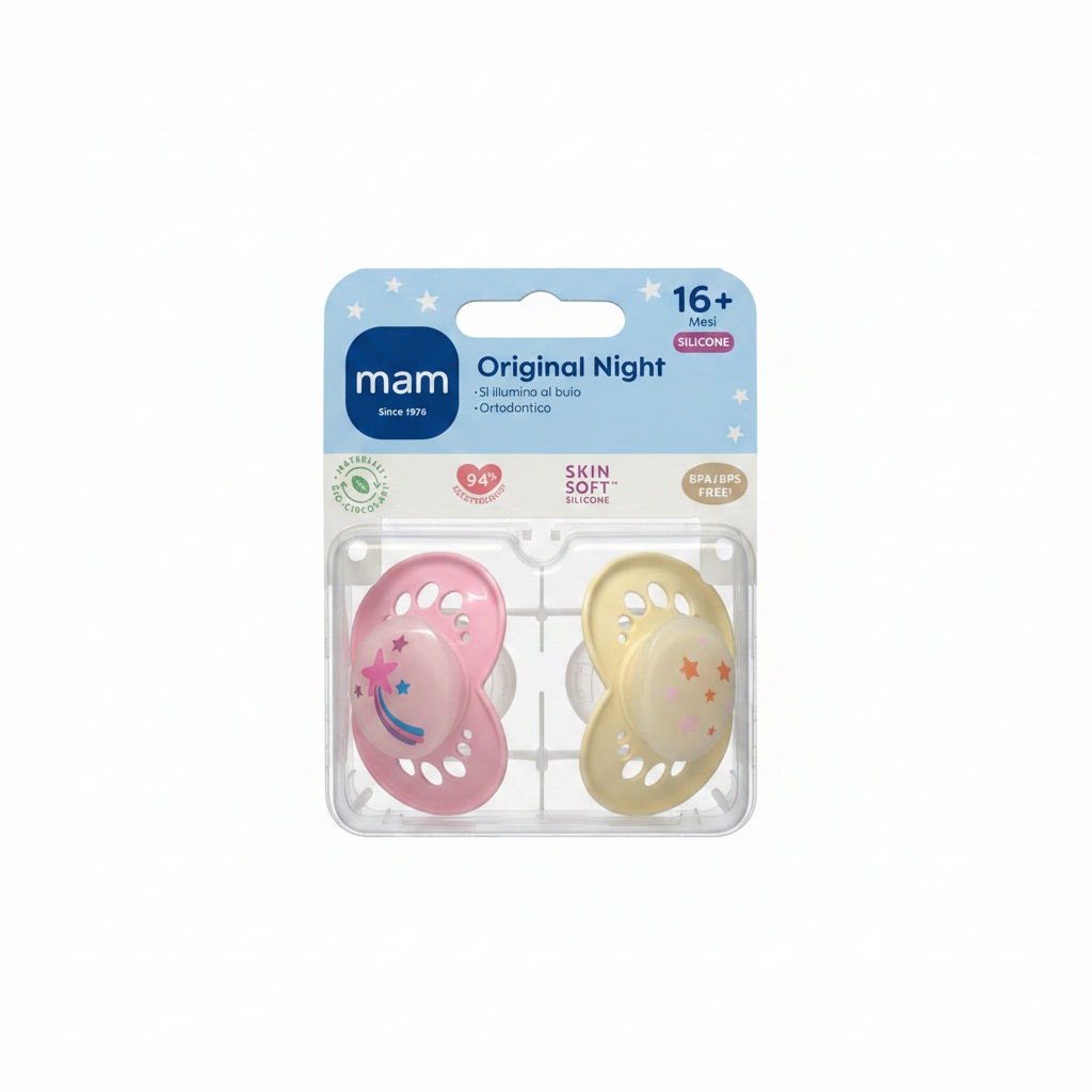 MAM Succhietto Original Night Silicone 16M+ 2pz