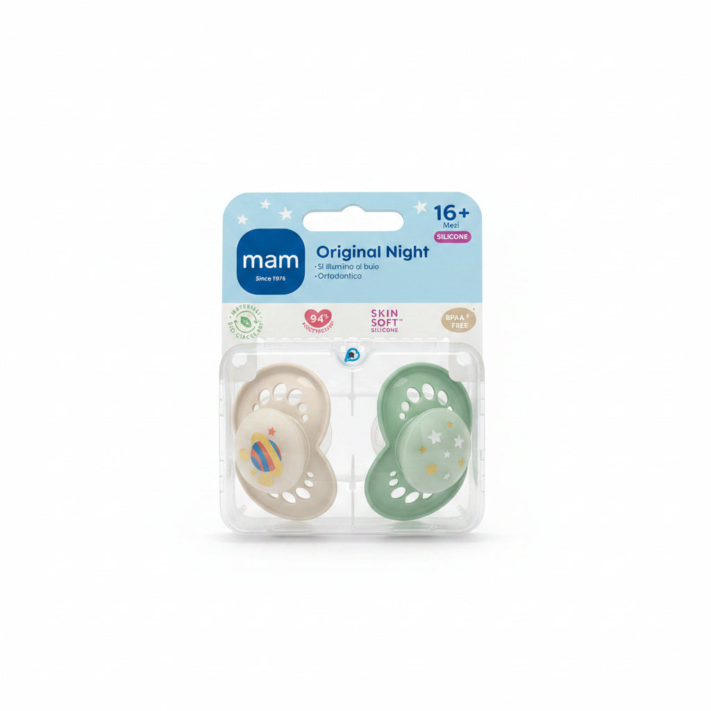 MAM Succhietto Original Night Silicone 16M+ 2pz