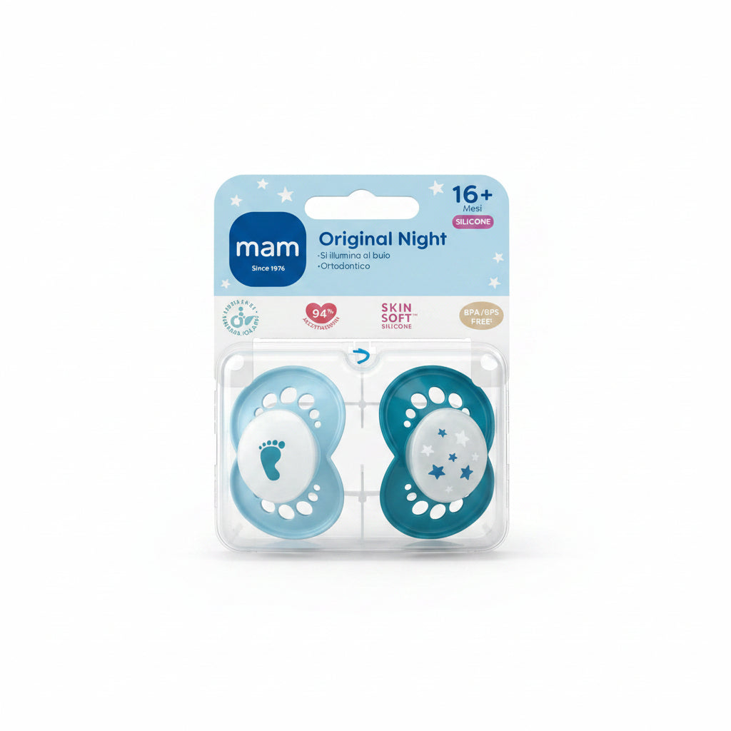 MAM Succhietto Original Night Silicone 16M+ 2pz