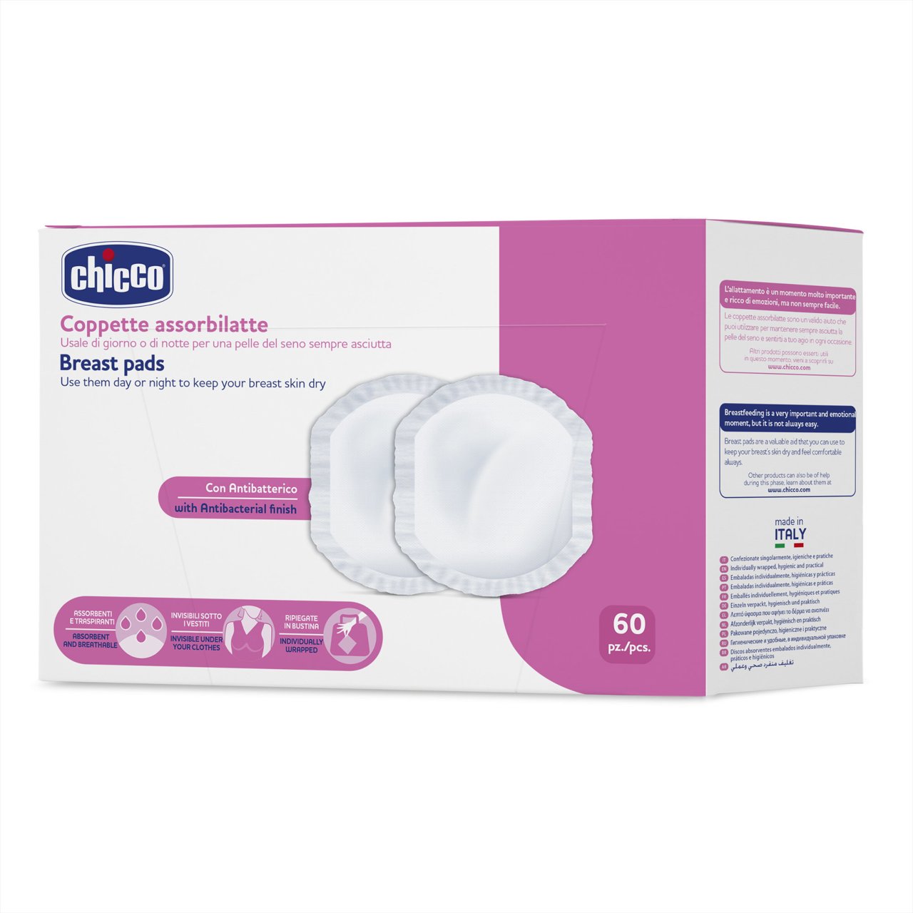 Chicco coppette assorbilatte 60pz