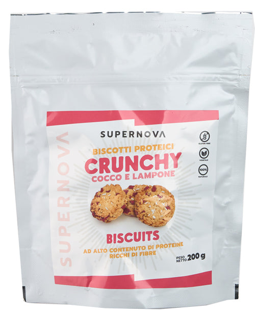 Supernova biscotti proteici crunchy al lampone 200g