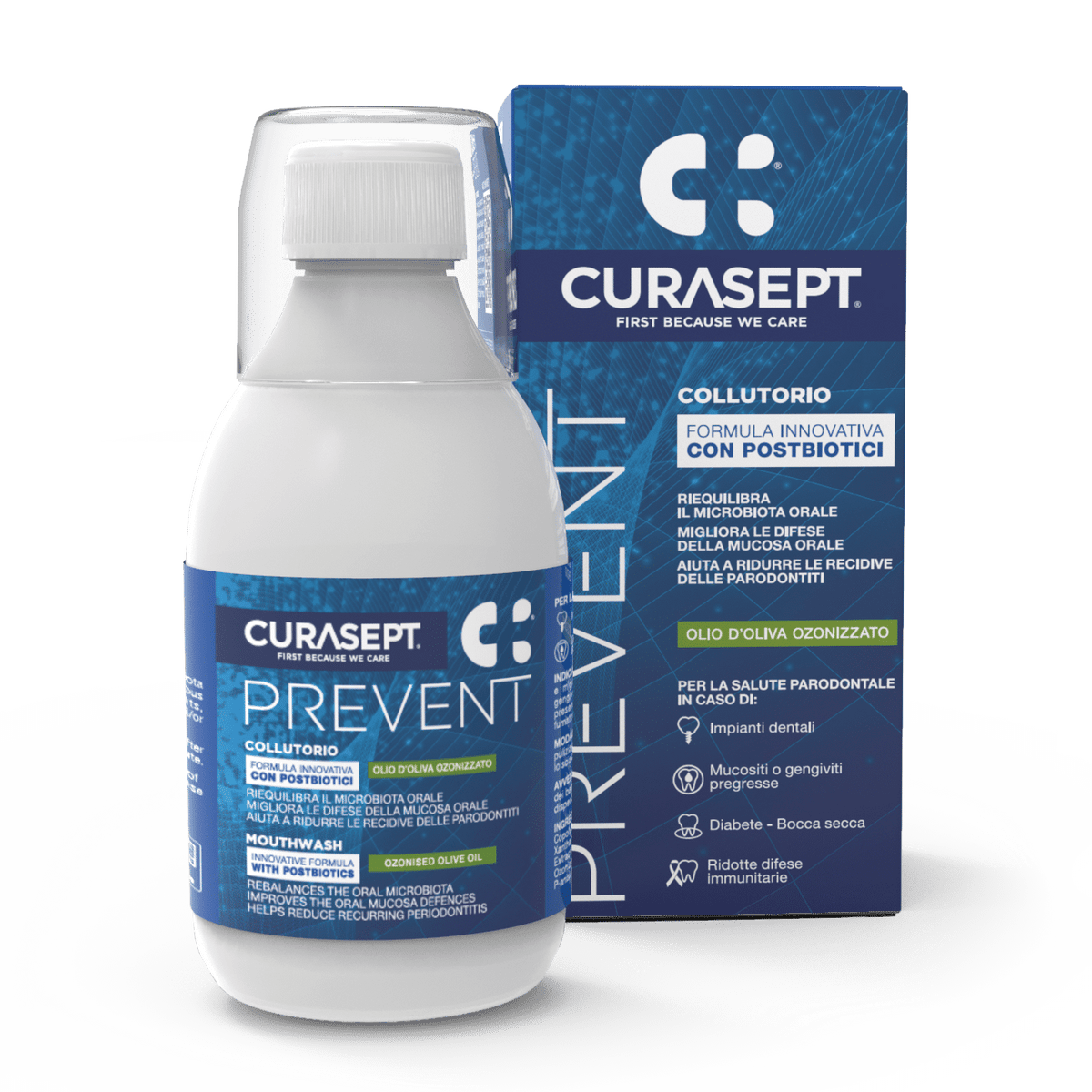 Curasept Prevent collutorio 300 ml – flacone e confezione