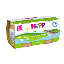 Hipp omogeneizzato merluzzo con patate e carote
