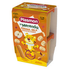 Plasmon la merenda banana, mela, biscotto e miele 2x120g